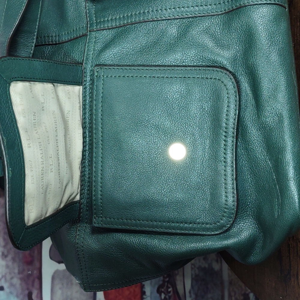 Lauren Ralph Lauren "Governor" Leather Tote Bag - Picture 8 of 15